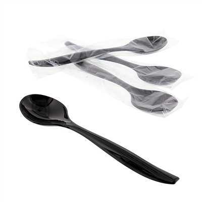 HW Black Soup Spoons Wrapped 1/1000ct