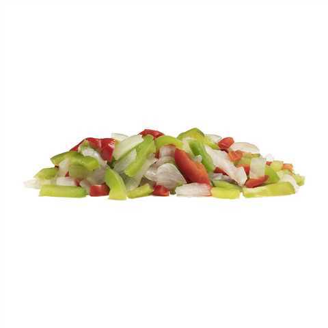 Frozen Onions and Peppers 6/2.5lb Flameroast Simplot