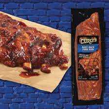 Pork Back Ribs cooked with Sauce/Curlys 4-7.5lb Avg