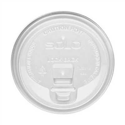 Lid Cup Dome Hot 10S-24oz White Reclosable 10/100ct