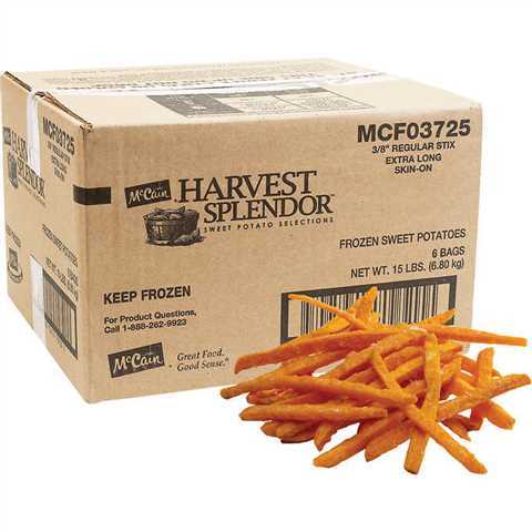 Fries 3/8" Cut Sweet Potato 6/2.5lb