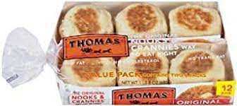 Thomas' English Muffins 6/12ct