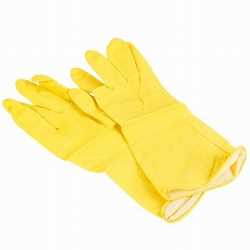 Glove Yellow Flock Large 12PK