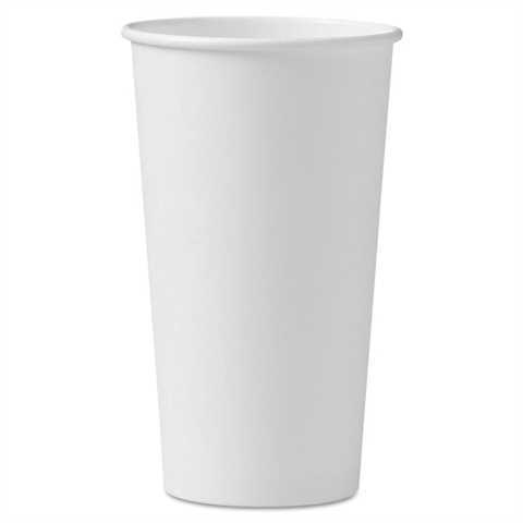 20oz Paper Hot Cup White Coffee 500ct