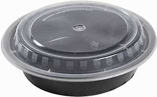 Container Black 7" Plastic Round Combo 150ct