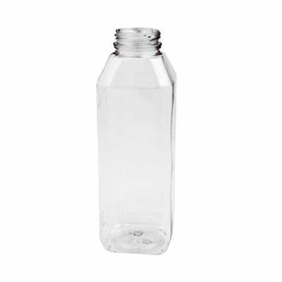 Bottle Square Juice 16 oz Screw Top Clear PET 160ct