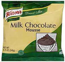 Knorrs Chocolate Mousse  Mix 10/8.75oz