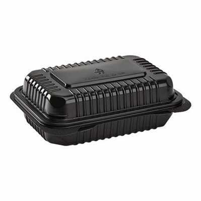 Container Blk Plastic Hinged 9x6 1/150 CT