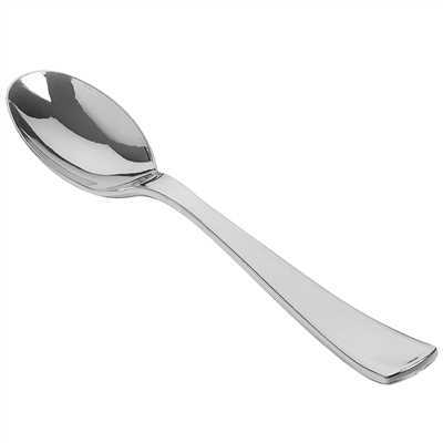 Teaspoon Plastic Silver 600ct