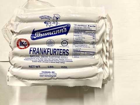 Thumann 1LB S/C Franks (6/1LB avg BAG)