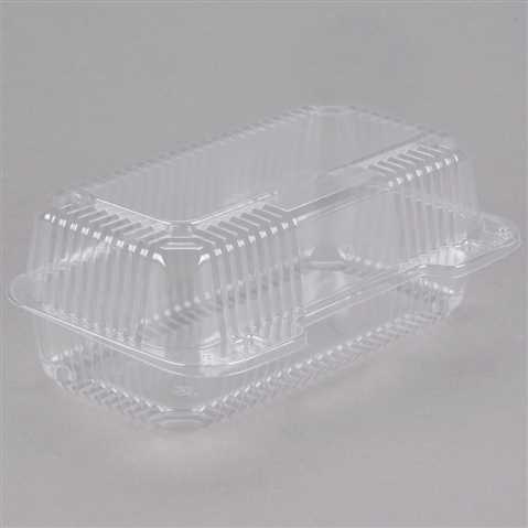 Clear Hinged Hoagie Container 8x3x3 250ct