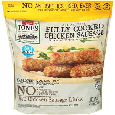 Chicken Sausage 4 Pepper Link 1.4 oz Jones FC 1/10 lb