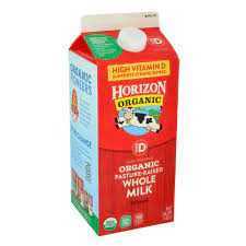 Organic Whole Milk 1/2gal