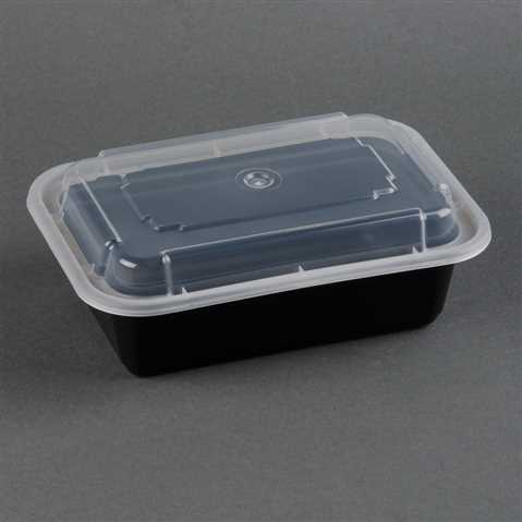 Container Blk Plastic Combo 24oz 150ct 513900 mc6250B