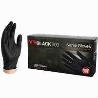 Gloves Nitrile Black 10/100ct Large