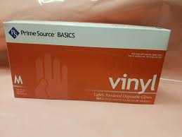 MED POWDERED VINYL GLOVES 10/100CT