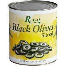 Sliced Black Pitted Olives 1/#10