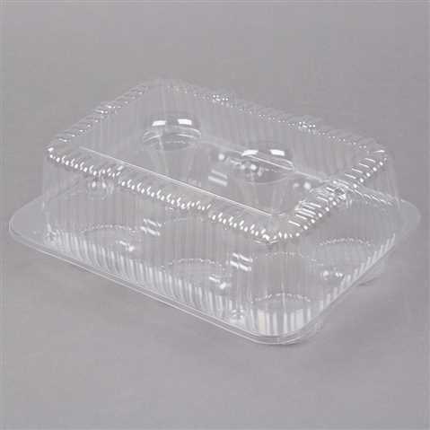 Cupcake Container 6 cell Hinged Container 200ct