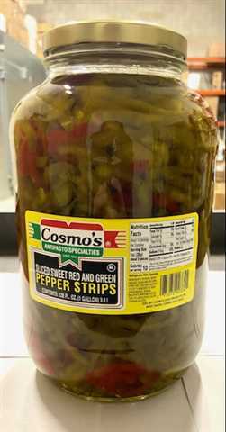 Pepper strips red/green sweet Cosmo 1gal
