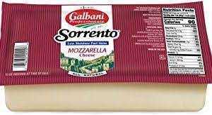Mozzarella Whole Milk Loaf Sorrento/Galbani 5LB