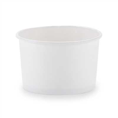 Choice 8oz White Paper Food Cup Ice Cream 1000ct